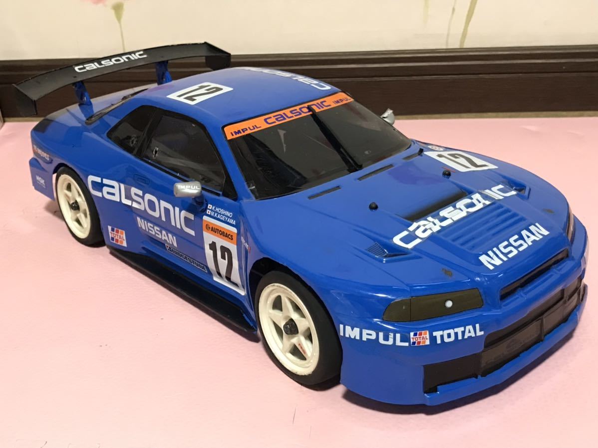 送料無料 当時物 1/10 京商 ピュアテンGP ラジコン車体 カルソニック スカイライン GT-R KYOSHO PureTen SPIDER MkⅡ 4WD CALSONIC SKYLINE_画像5