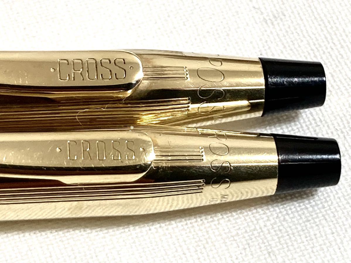 【美品】 CROSS クロス クラシックセンチュリー 12金張 ボールペン シャープペン セット純正リフィル付き