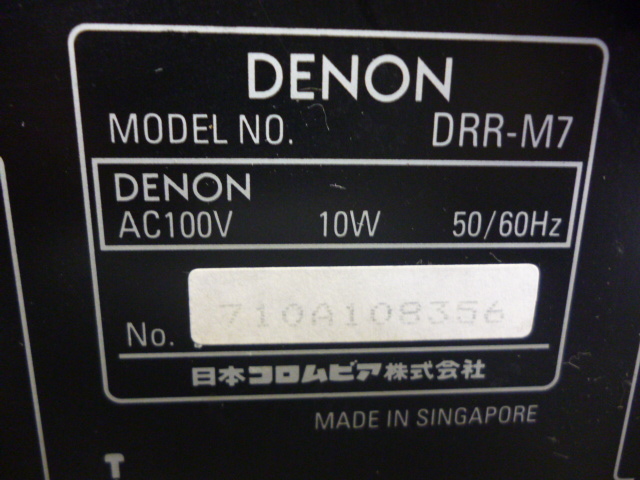 889419 DENON デノン/日本コロンビア DRR-M7 ステレオカセットデッキ_画像5
