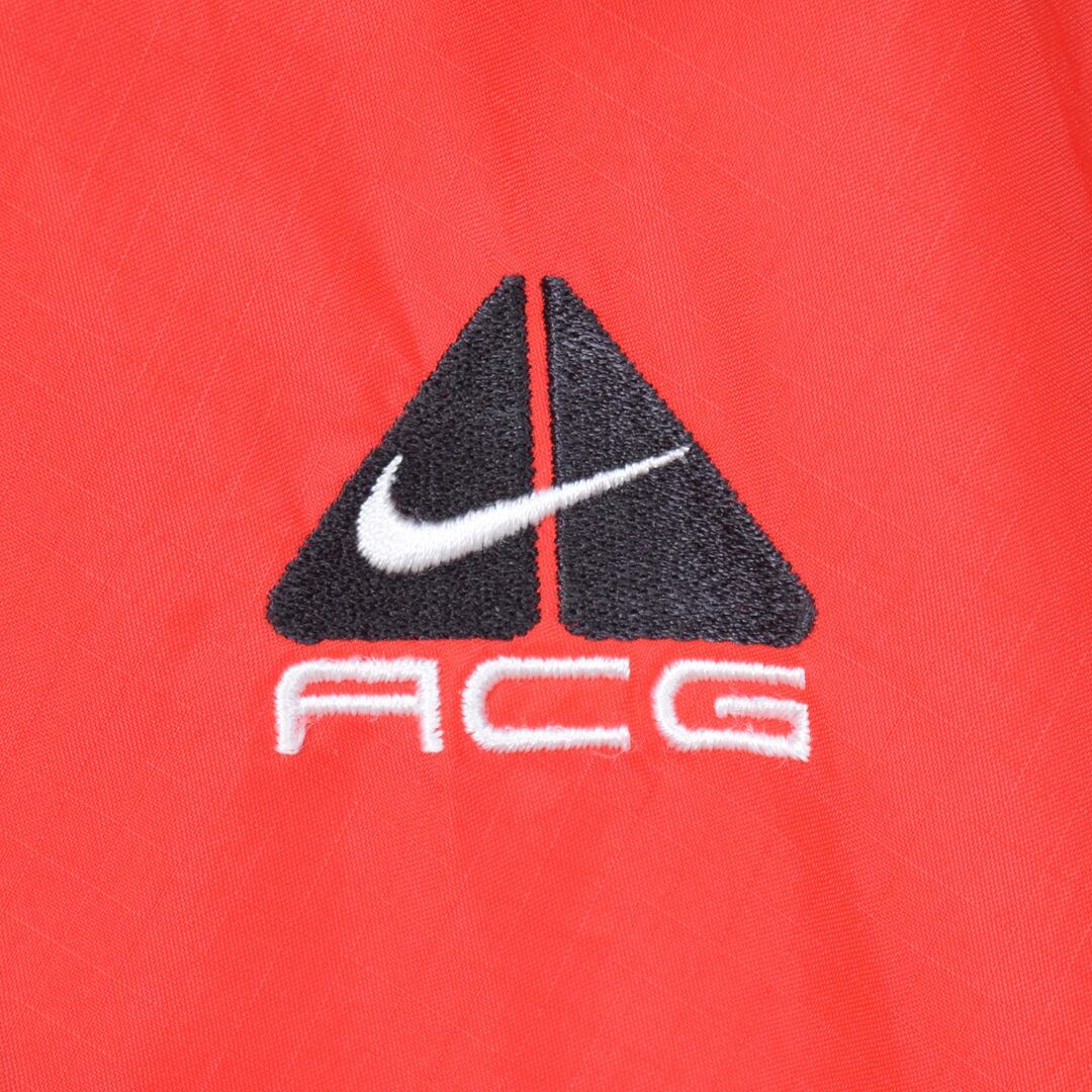 【送料無料】90s 00s ナイキ ACG アノラック フード ナイロンジャケット プルオーバー 赤 NIKE サイズXL 古着 アメカジ @CK0148_画像5