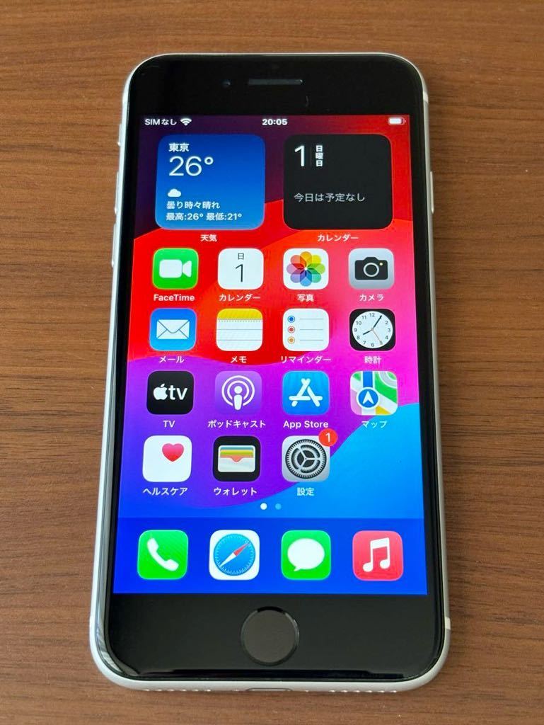 [中古美品] iPhone SE2 128GB MXD12J/A SIMフリー ホワイト WHITE 純正バッテリー85％ APPLE アイフォーン 2nd generation