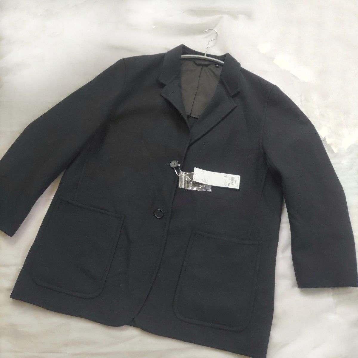 新品】ユニクロ +J ジルサンダー チェスターコート XXL 大きい ネイビー-