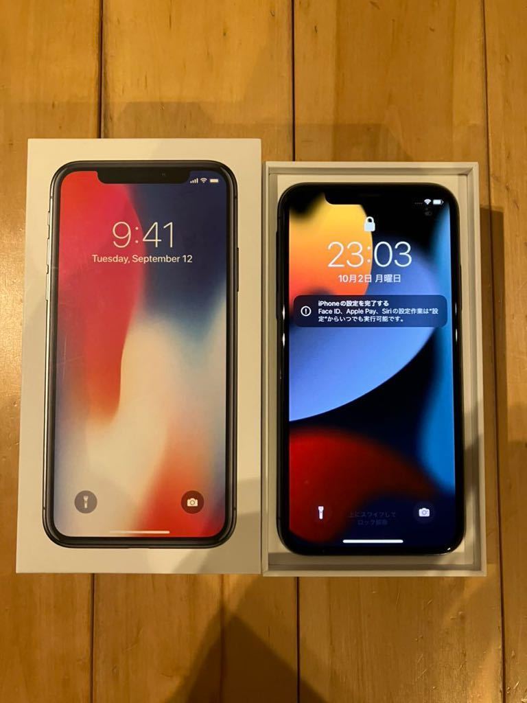 iPhoneX ブラック 64GB （箱付き）-