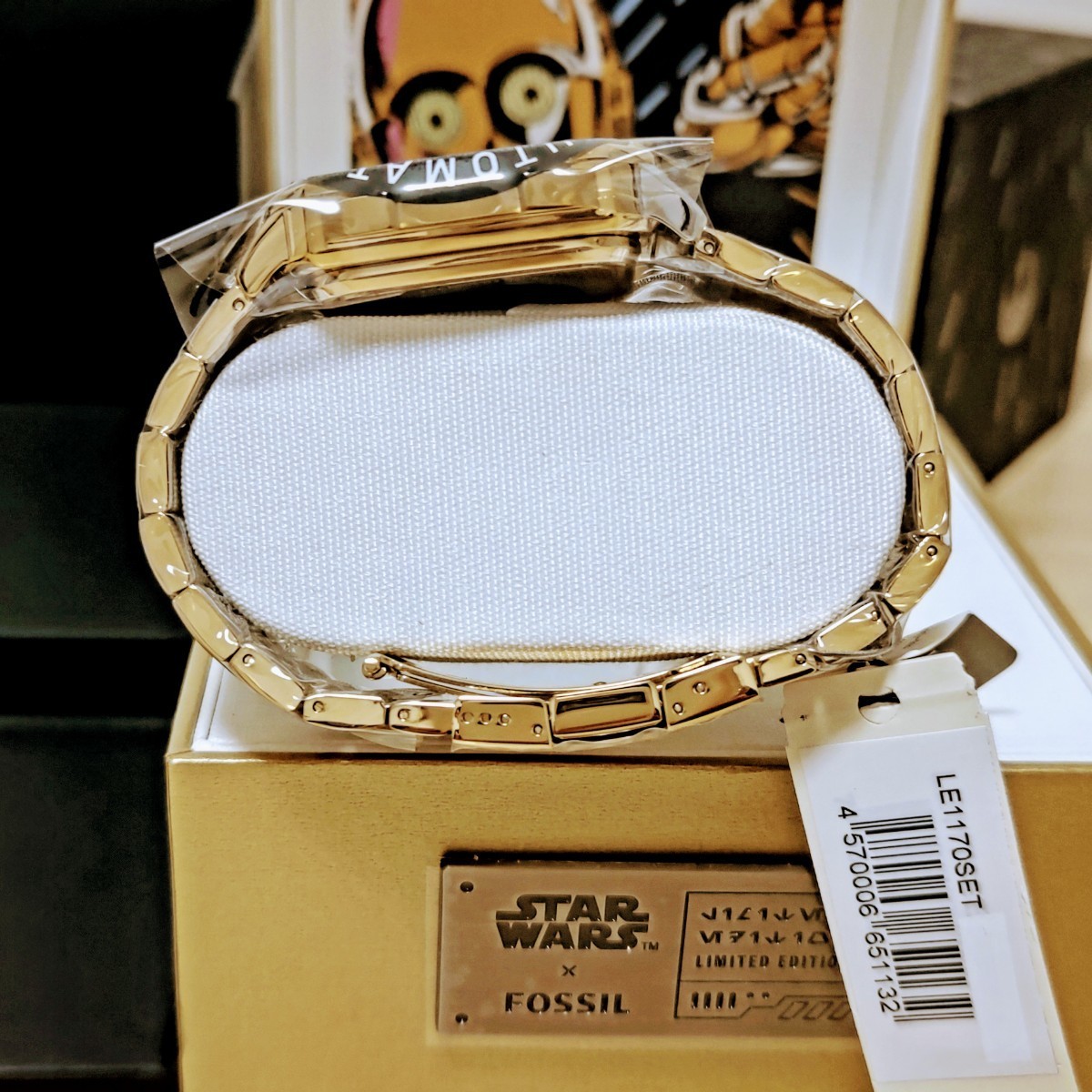 新品未使用 腕時計 FOSSIL 限定版 Star Wars C-3PO オートマティック ステンレススチールウォッチ_画像6