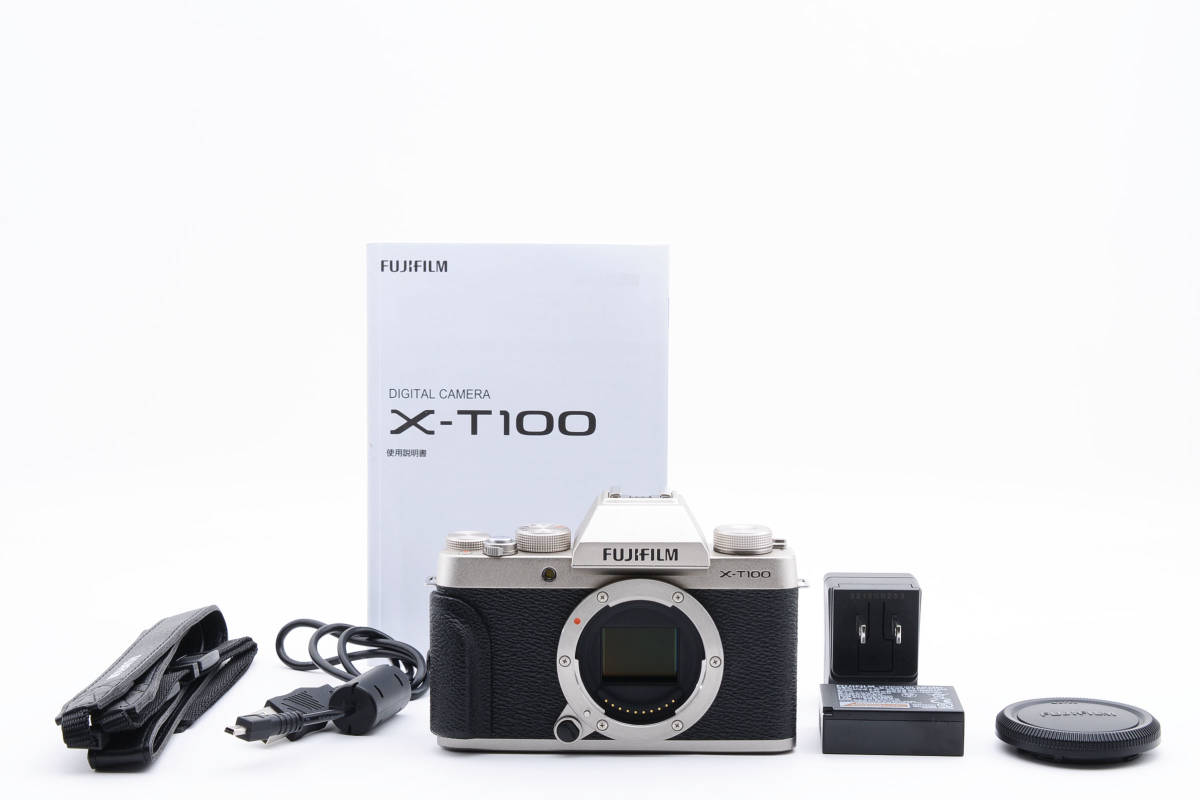 ★極上美品★ FUJIFILM 富士フィルム X-T100 フジ ミラーレス一眼レフ カメラ シャンパンゴールド #851