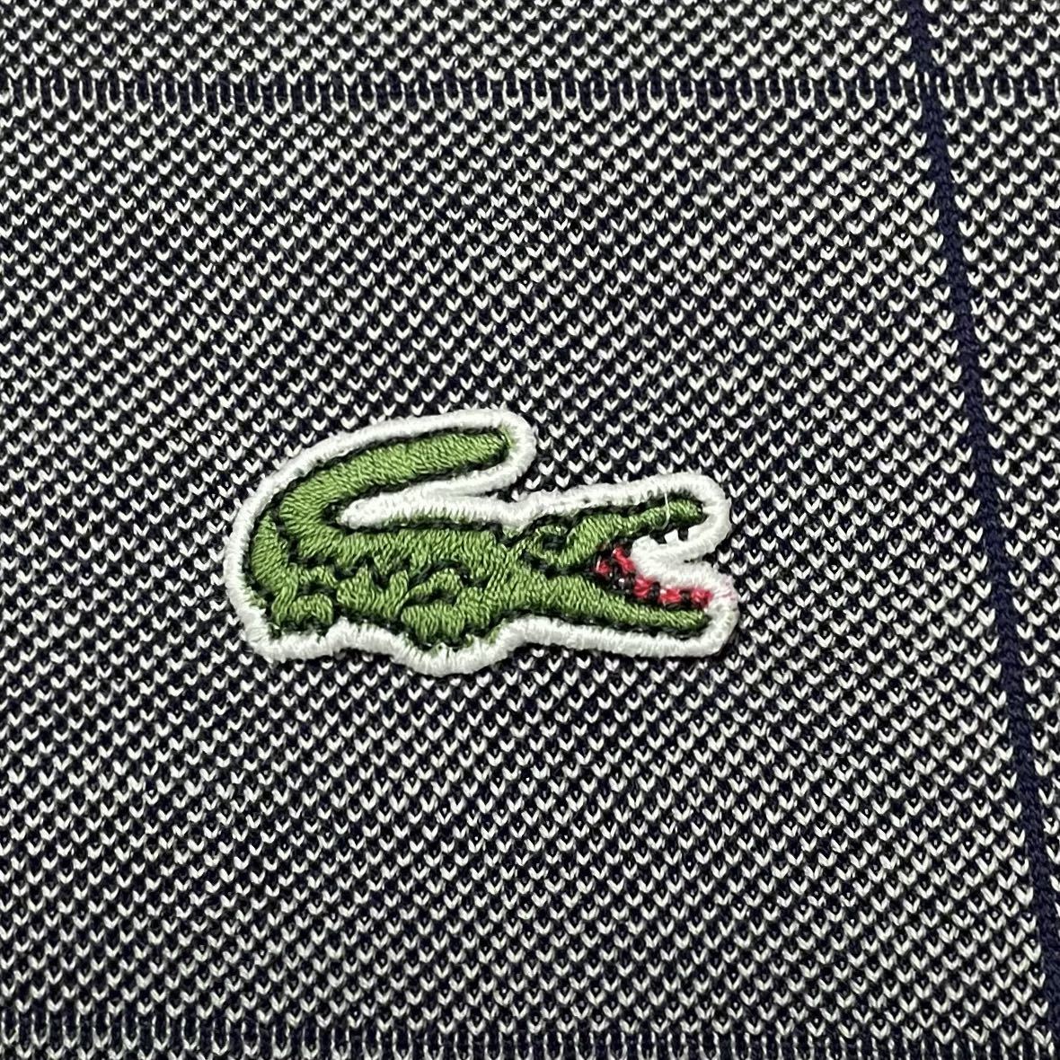 ☆送料無料☆ LACOSTE ラコステ 半袖 ポロシャツ 5 ネイビー ホワイト ビッグサイズ ワニ 23-63