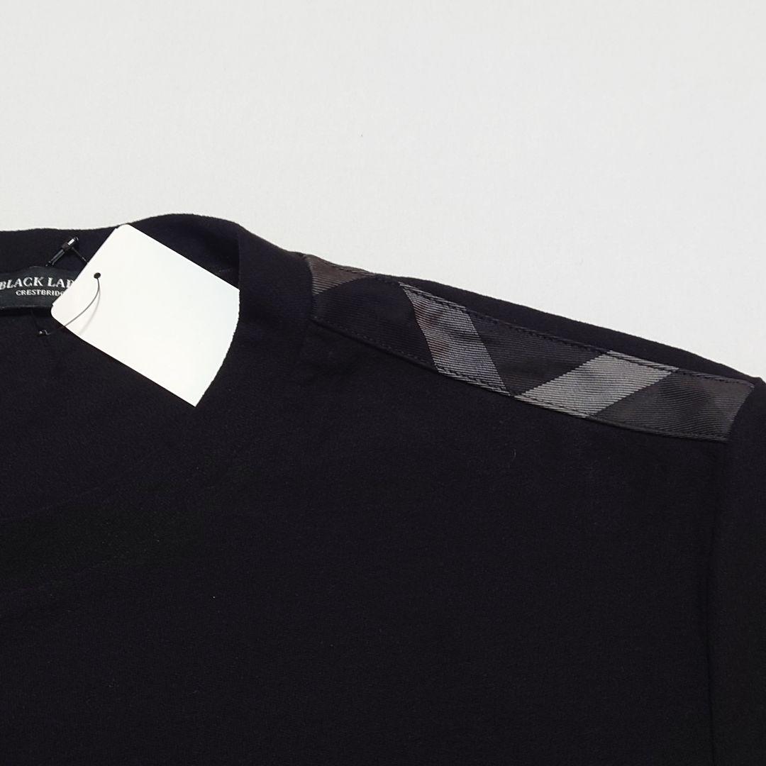 【新品未使用】ブラックレーベルクレストブリッジ 肩チェック半袖Tシャツ M