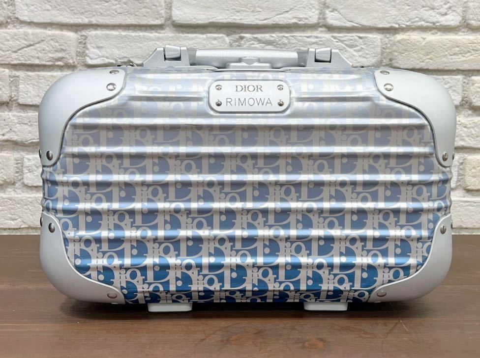 ◇ほぼ新品 DIOR and RIMOWA Hand Case ディオール＆リモワ ハンドケース グラデーションブルーの画像1