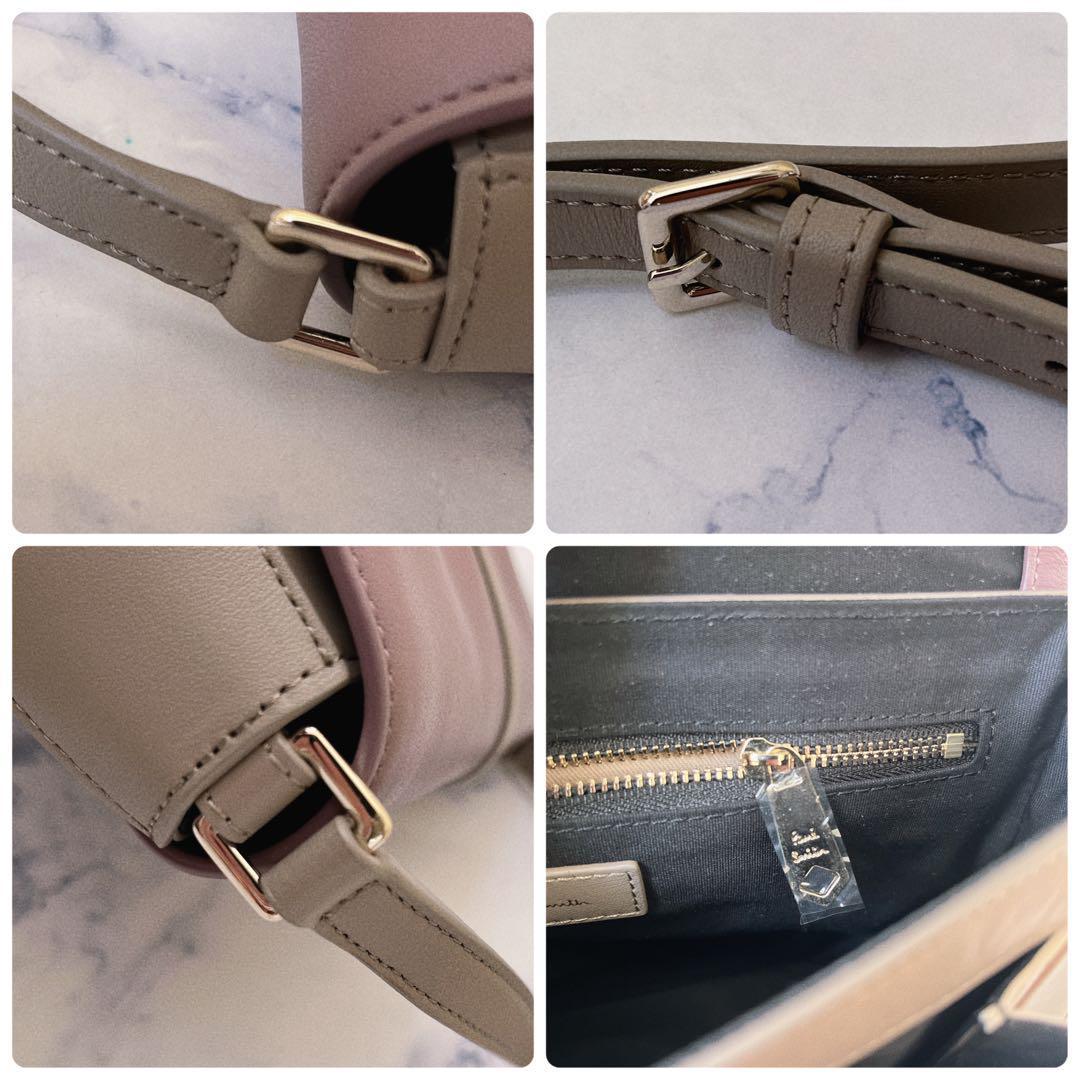 送料無料 極美品 Paul Smith ポールスミス インセットSTP ショルダーバッグ ポシェット グレー パープル バイカラー