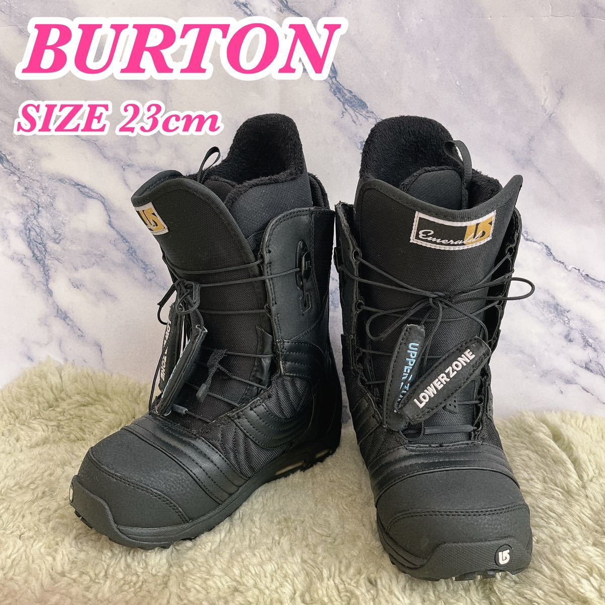 送料無料　良品　BURTON バートン　レディース　EMERALD-ASIAN FIT IMPRINT2 スノーボードブーツ ブーツ　ブラック　23cm_画像1