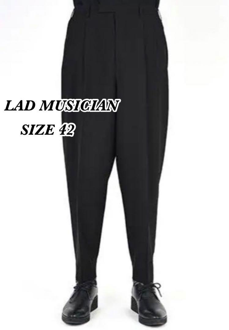 送料無料　18SS LAD MUSICIAN ラッドミュージシャン　2タック　テーパード　ワイドスラックス　ワイドパンツ　ブラック　黒