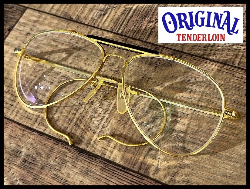 送無 希少 TENDERLOIN テンダーロイン K-SEVEN T-CHOPPER チョッパー 金 × 黒 ゴールドフレーム ティアドロップ サングラス 眼鏡 メガネ