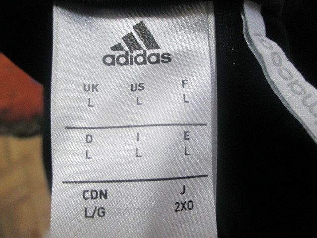 *L # adidas Adidas * джерси брюки * чёрный USA б/у одежда бесплатная доставка ③