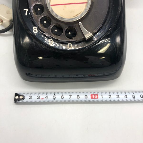 [20271] black telephone Showa Retro antique interior miscellaneous goods Classic home use telephone machine Junk operation not yet verification packing 60 size 