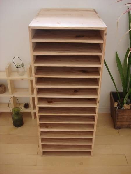 ☆サイズ変更可能☆A3木製14段書類棚②/無垢材 収納 カントリー ☆サイズ変更可能☆A3木製14段書類棚②/無垢材 収納 カントリー
