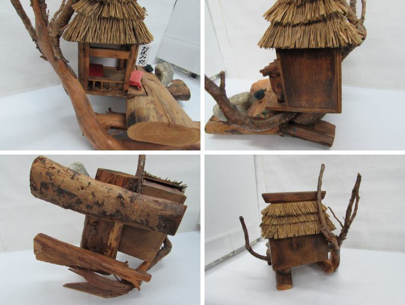手作り お休み処 茶屋 全体約幅40×奥行30×高さ40cm ハンドメイド 模型