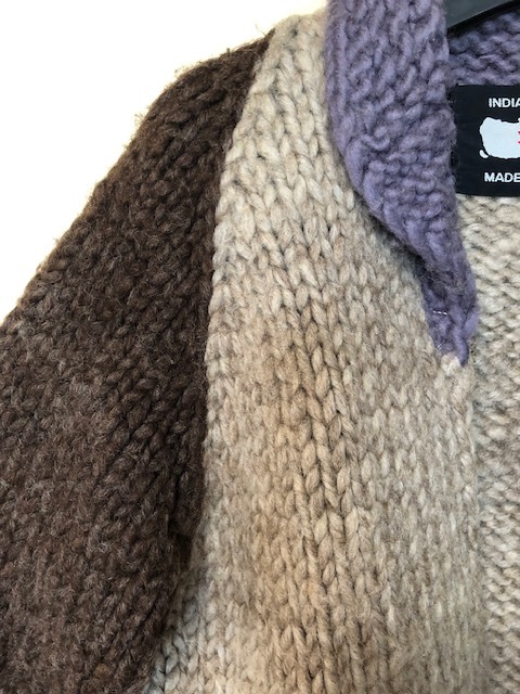 【クリーニング済】 アダムエロペ カウチンセーター カナダ製 肉厚 カウチンニット カーディガン INDIAN SWEATER  ADAM ET ROPEの画像5