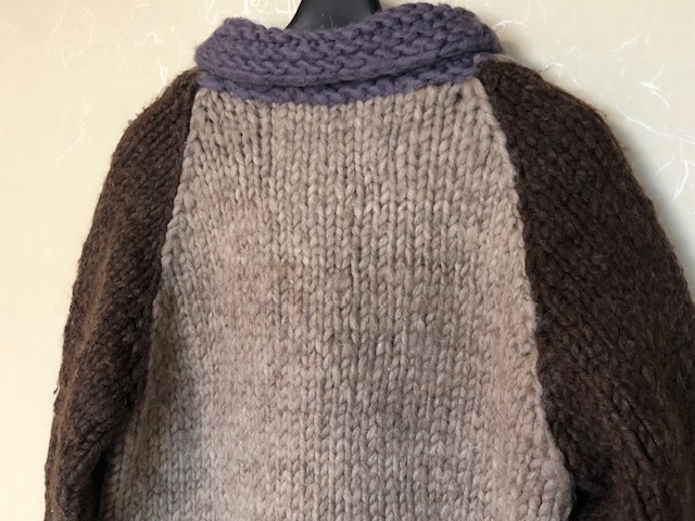 【クリーニング済】 アダムエロペ カウチンセーター カナダ製 肉厚 カウチンニット カーディガン INDIAN SWEATER  ADAM ET ROPEの画像9