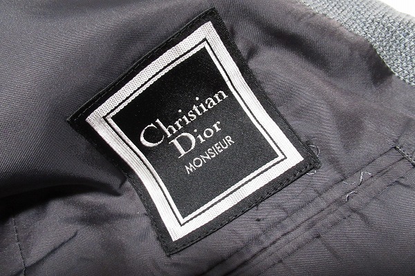 ｚ11197:Christian Dior MONSIEUR(クリスチャンディオール)レトロテーラードジャケット/灰/A5_画像6