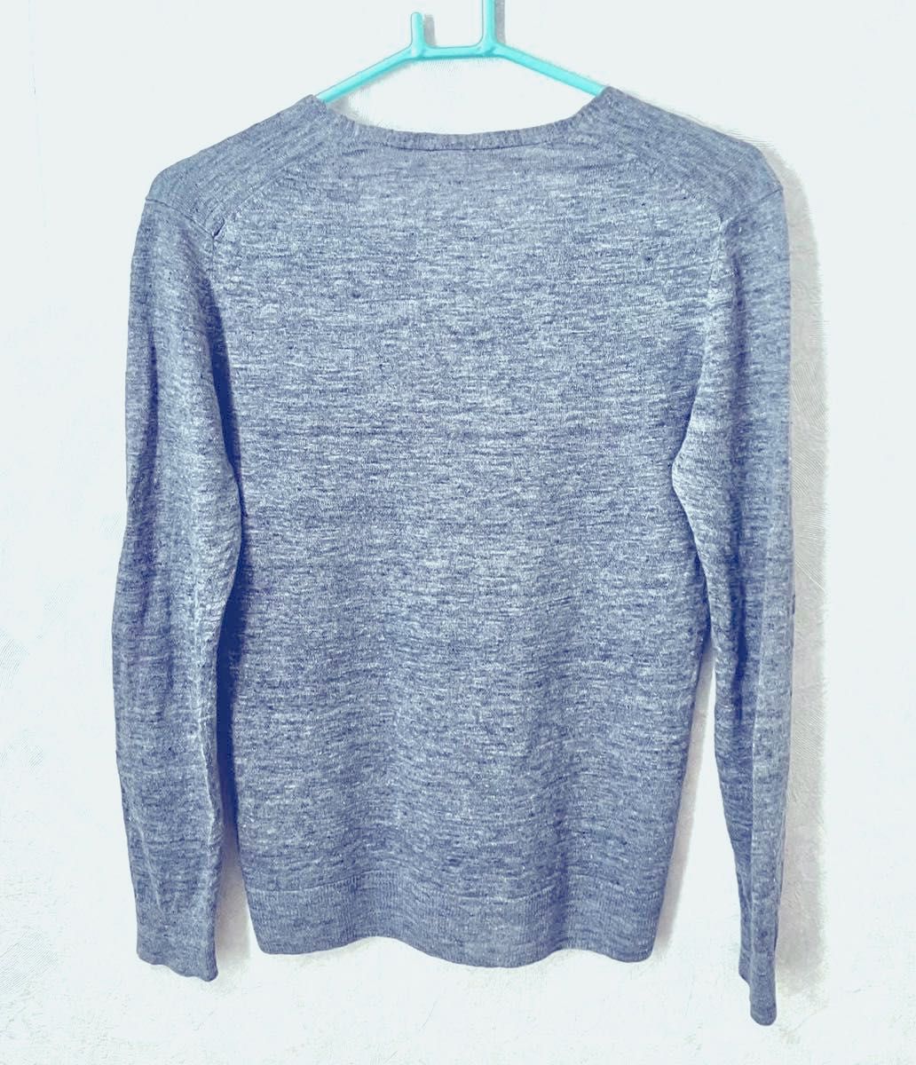 無印良品　セーター　麻セーター　Ｖネックセーター　麻100% Lサイズ