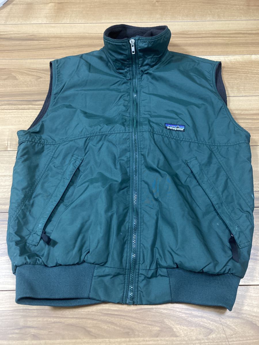 patagonia パタゴニア p6 シェルドシンチラベスト　コスタリカ製　ハンターグリーンXグレー　９０Ｓ　Ｍサイズ　美品　ヴィンテージ