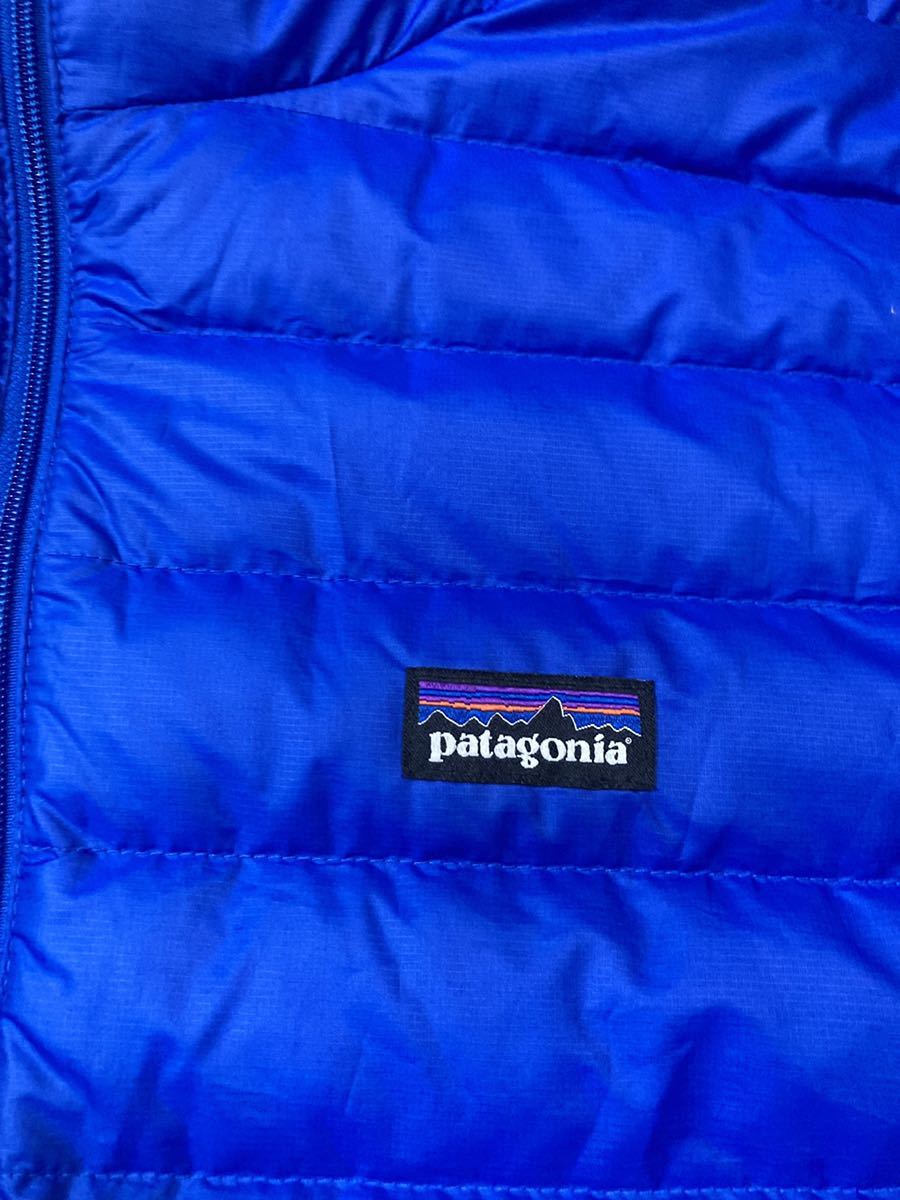 patagonia パタゴニア p6 ダウンジャケット　ダウンセーター　フルジップフーディー　２０１３年製 ＶＩＫ　ブルー　Ｍサイズ　美品_画像3