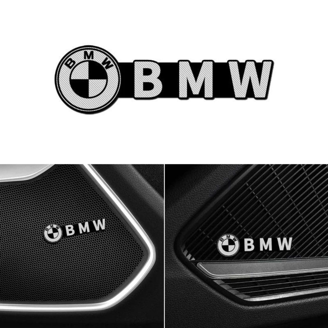 【少し訳有】BMW メタルエンブレム ステッカー　【4個】BMWエンブレム　ロゴシール　スピーカーエンブレム　ロゴエンブレム　ミニ