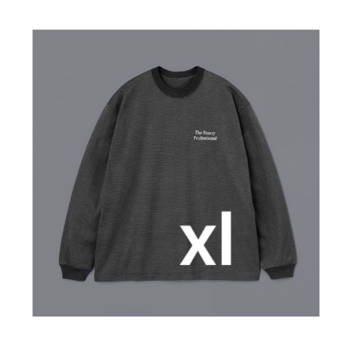 ennoy L/S BORDER T-SHIRTS L BLACK 黒 ボーダー-