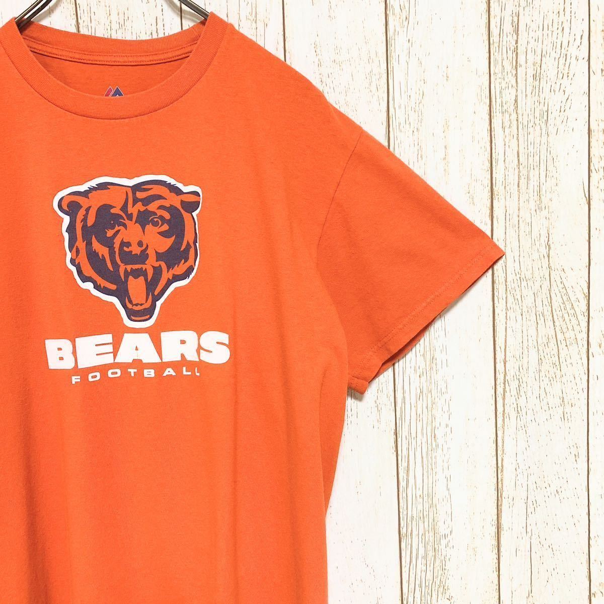 Majestic マジェスティック NFL Chicago Bears シカゴ・ベアーズ プリント Tシャツ M USA古着 アメリカ古着_画像1