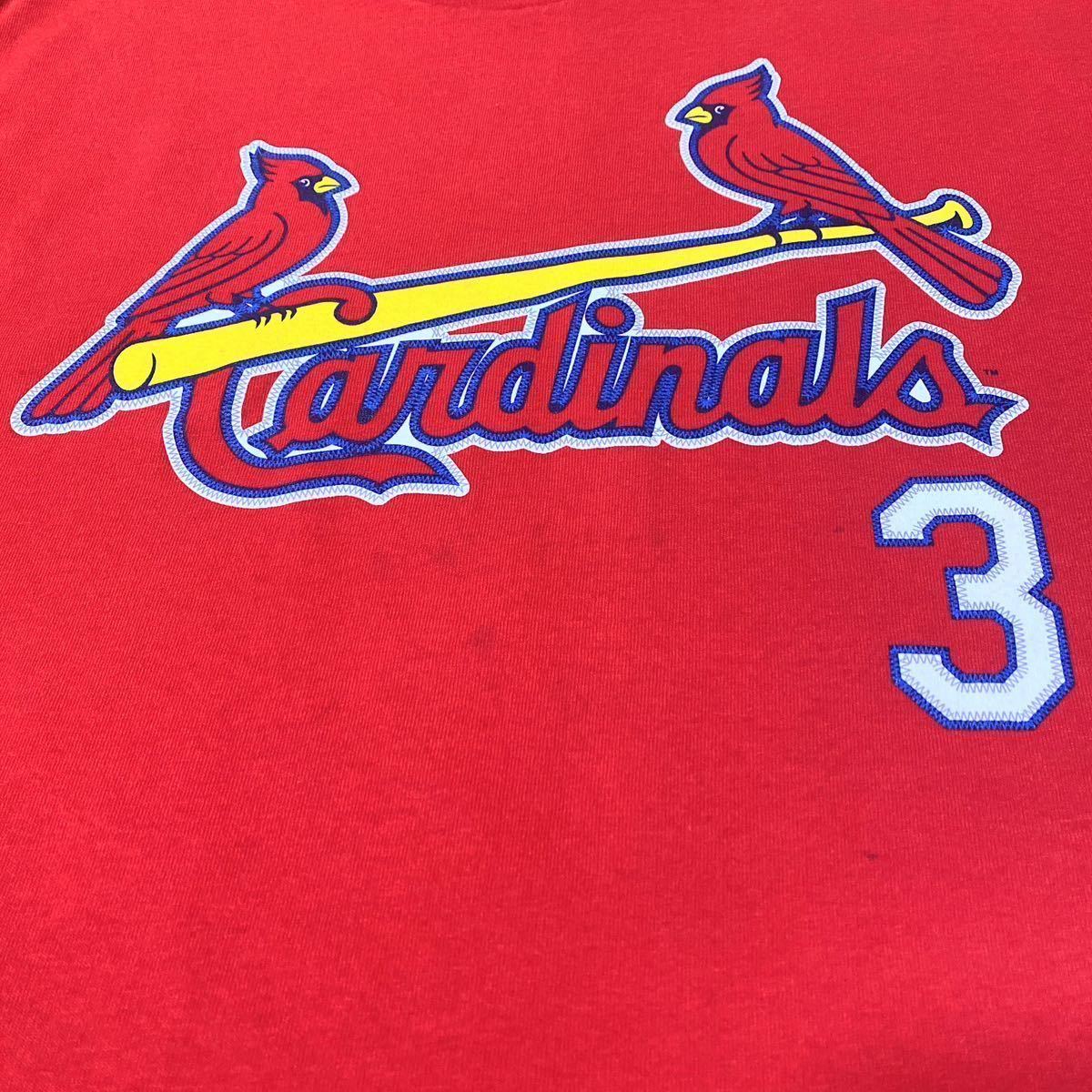 Majestic マジェスティック MLB St.Louis Cardinals セントルイス・カージナルス ベルトラン プリント Tシャツ L メジャーリーグ USA古着_画像5
