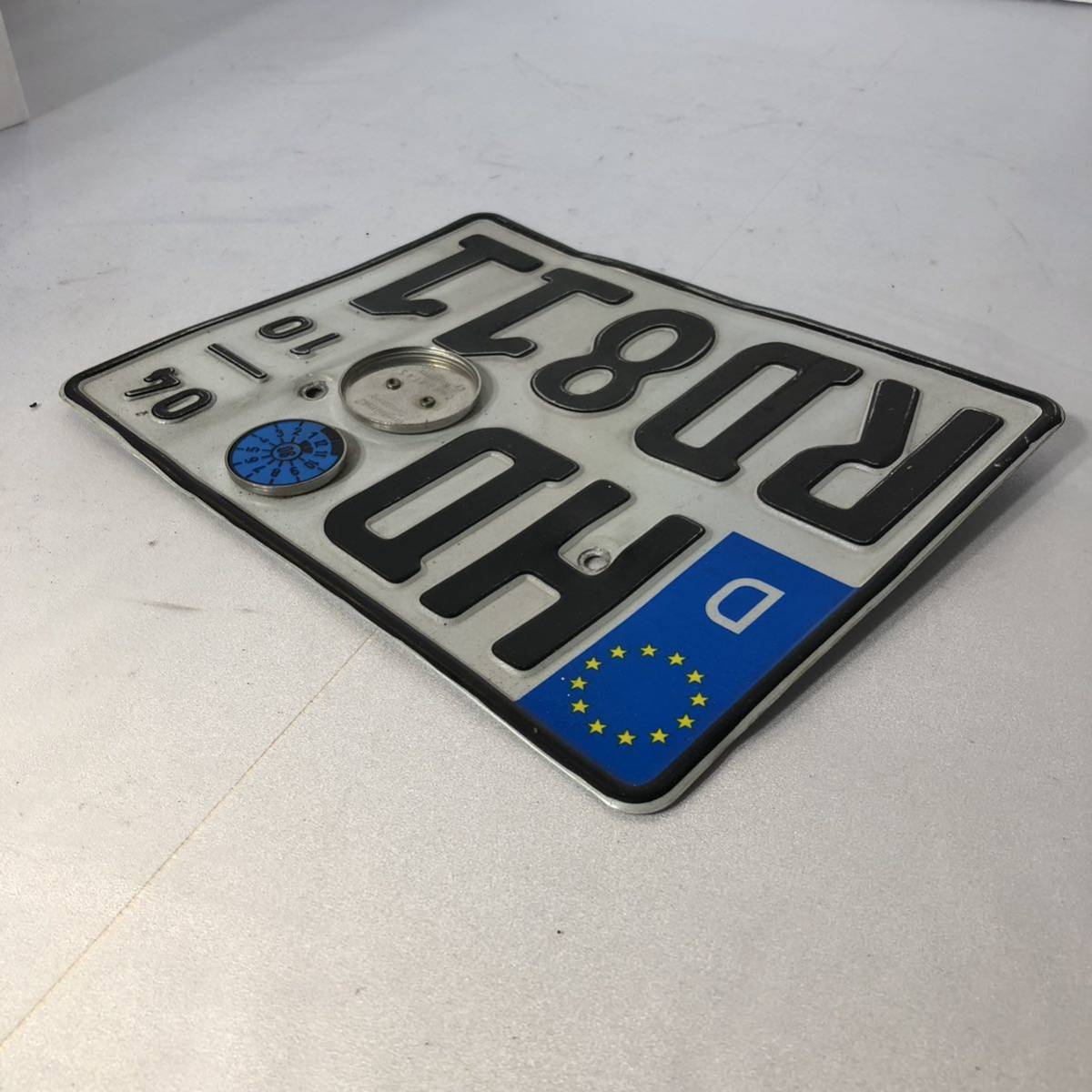 #201 HDRD811 number plate euro Europe Classic large bike old car out of print car .. remove interior retro free shipping!