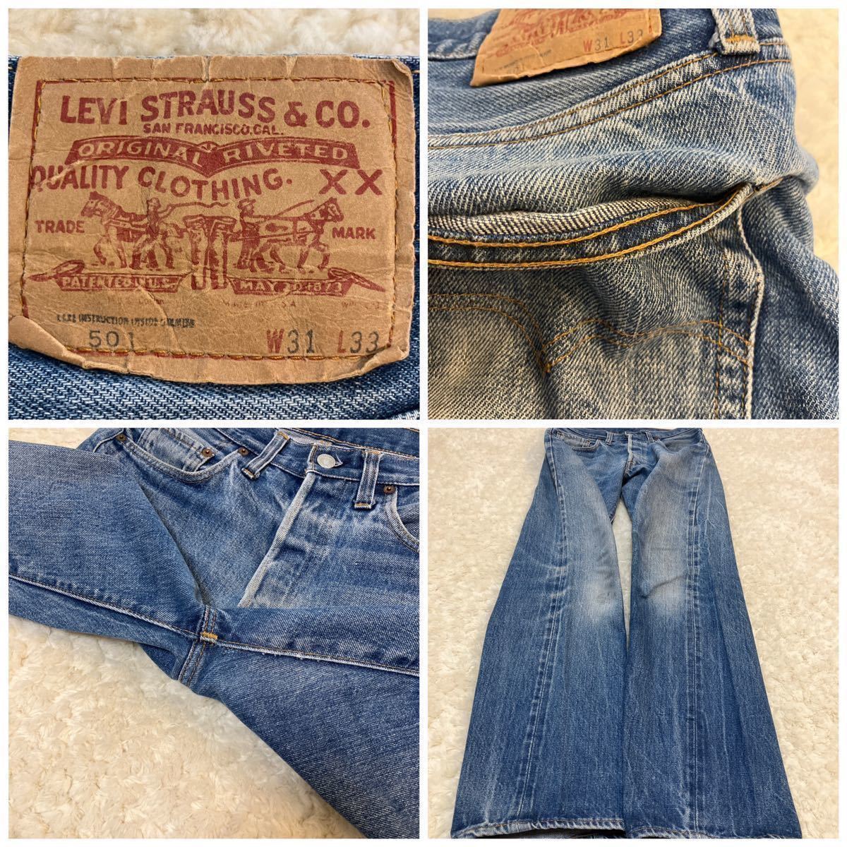 66移行期 501 66後期初年 1977年製 ノーリペア W31×L33 Levi's 66移行期 501 66後期初年 1977年製 ノーリペア W31×L33 Levi's