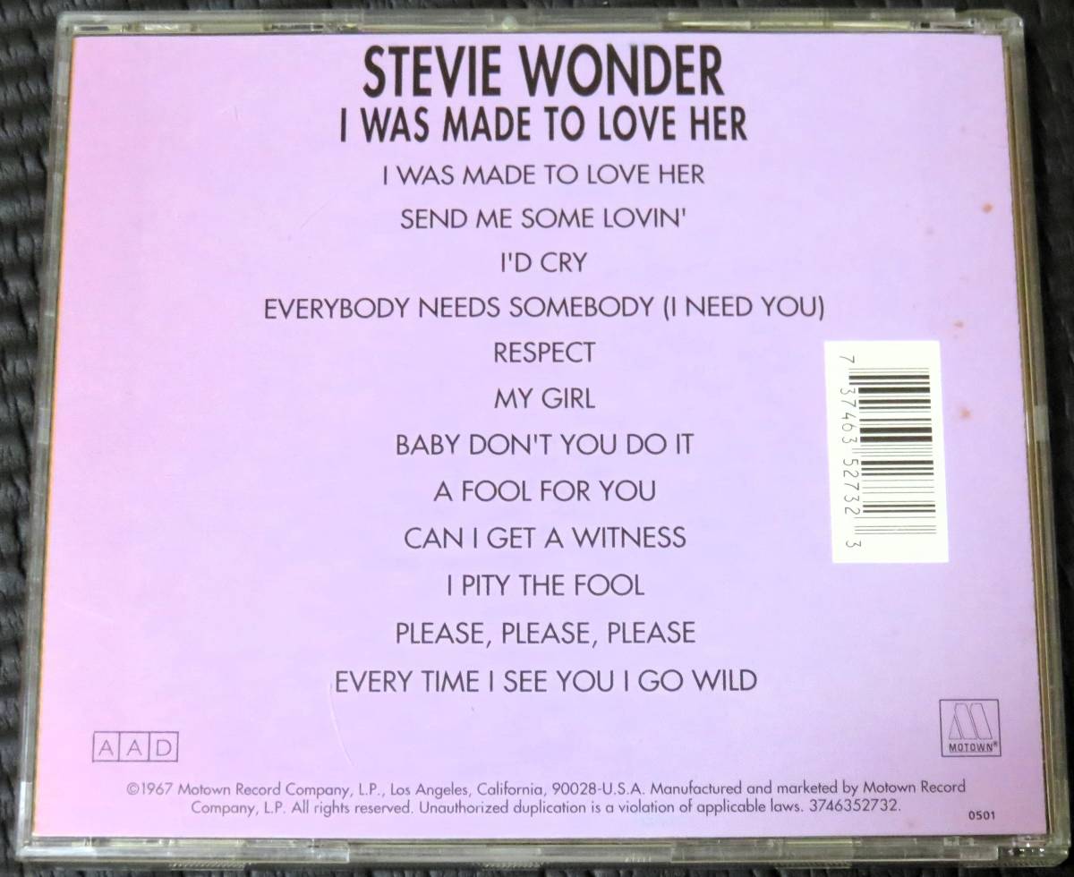 ◆Stevie Wonder◆ スティーヴィー・ワンダー I Was Made to Love Her 愛するあの娘に CD 輸入盤 ■2枚以上購入で送料無料_画像2