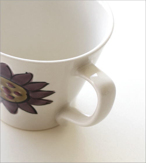 マグカップ おしゃれ 有田焼 陶器 北欧 かわいい 可愛い コーヒーカップ 電子レンジ対応 食洗機対応 日本製 花柄 ひまわり 向日葵マグ_画像3