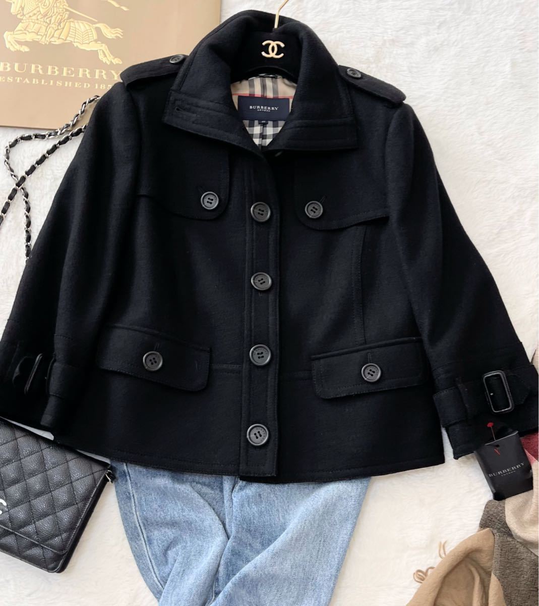 BURBERRY バーバリーポンチョ ショートコート ジャケット・アウター BURBERRY バーバリーポンチョ ショートコート ジャケット・アウター