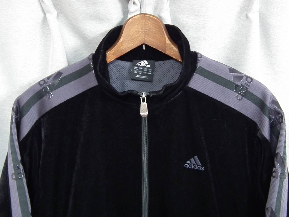 希少美品 adidas アディダス ベロア ジャージー トラックトップ コーチ