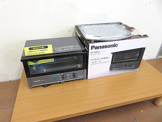 未使用品 Panasonic/パナソニック オーブントースター「NT-T500-K」　U字管ヒーター/3面ディンプル庫内/5段階火力調整