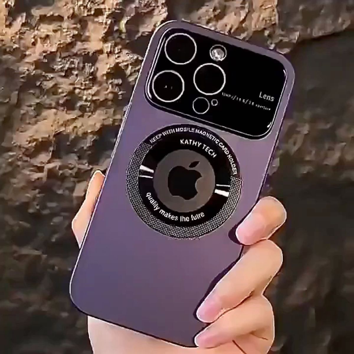 iPhone 15 PRO MAX ケース ブルー ワイヤレス充電対応