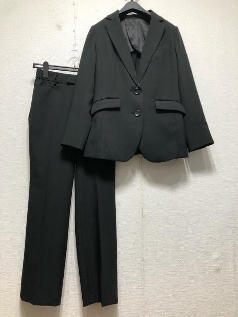  new goods *11 number M black plain strut pants suit stretch work formal *w524