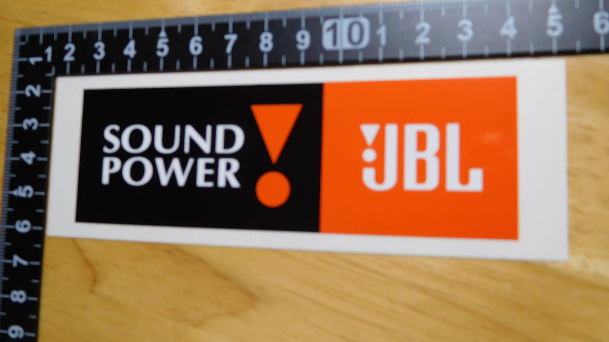 希少レア彡新品在庫品・JBL・サウンドパワー・スピーカー？ステッカー（11.7㎝）販促用/店頭用・非売品？・オーディオ・ステレオ_サイズ：約11.7㎝×3.8㎝