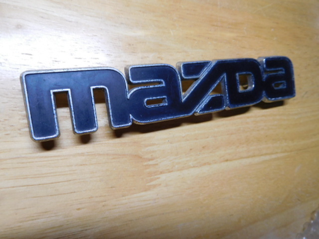  rare article . rare rare * Mazda *mazda Logo ( black ) Savanna 2000*RX-3? rotary * emblem badge * old car * highway racer * tuning car 