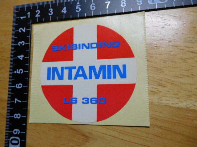 売り切り・・♪新品在庫品・INTAMIN SKIBINDING LS 360・スキー・ステッカー（6.3㎝）詳細不明？レトロ_ステッカーサイズ：約6.3㎝