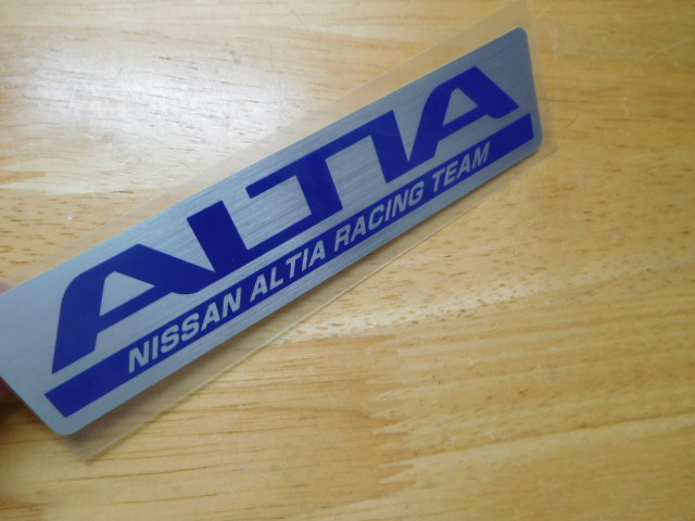 売り切り・・♪新品在庫品・日産・ALTIA・アルティア・レーシングチーム・ステッカー（ブルー文字）13㎝_上部からです。
