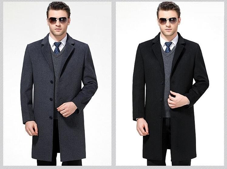 新品 メンズ コート 高級 ウール テーラードコート カシミヤ ロングコート ジャケット 柔らか ラシャー 紳士 ビジネスコート　灰_画像4