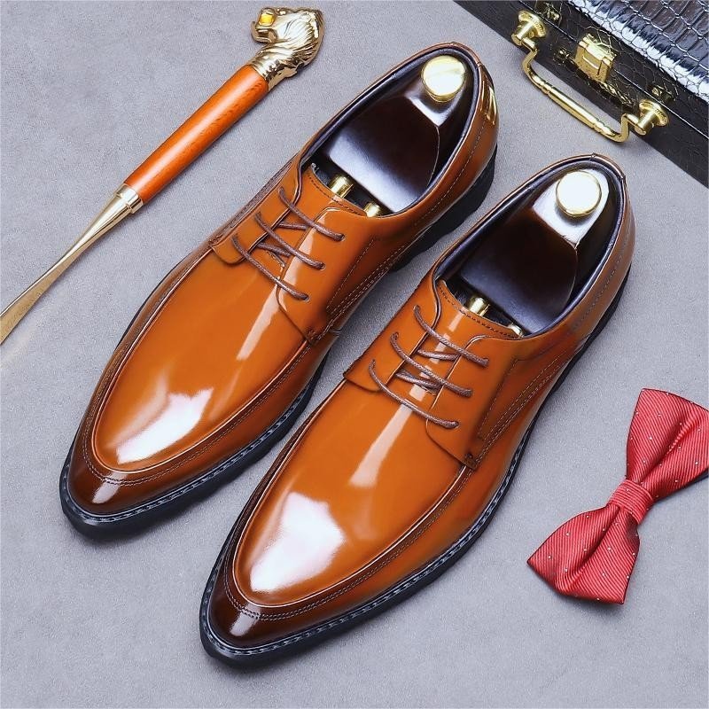 最高級 新品 ビジネスシューズ メンズ 本革 レザーシューズ 職人手作り 革靴 上質 フォーマル 紳士靴 大人気 コーヒー 26.5cm_画像6