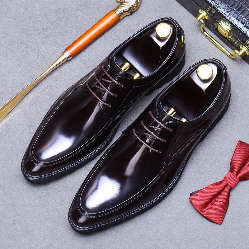 最高級 新品 ビジネスシューズ メンズ 本革 レザーシューズ 職人手作り 革靴 上質 フォーマル 紳士靴 大人気 コーヒー 26.5cm_画像1