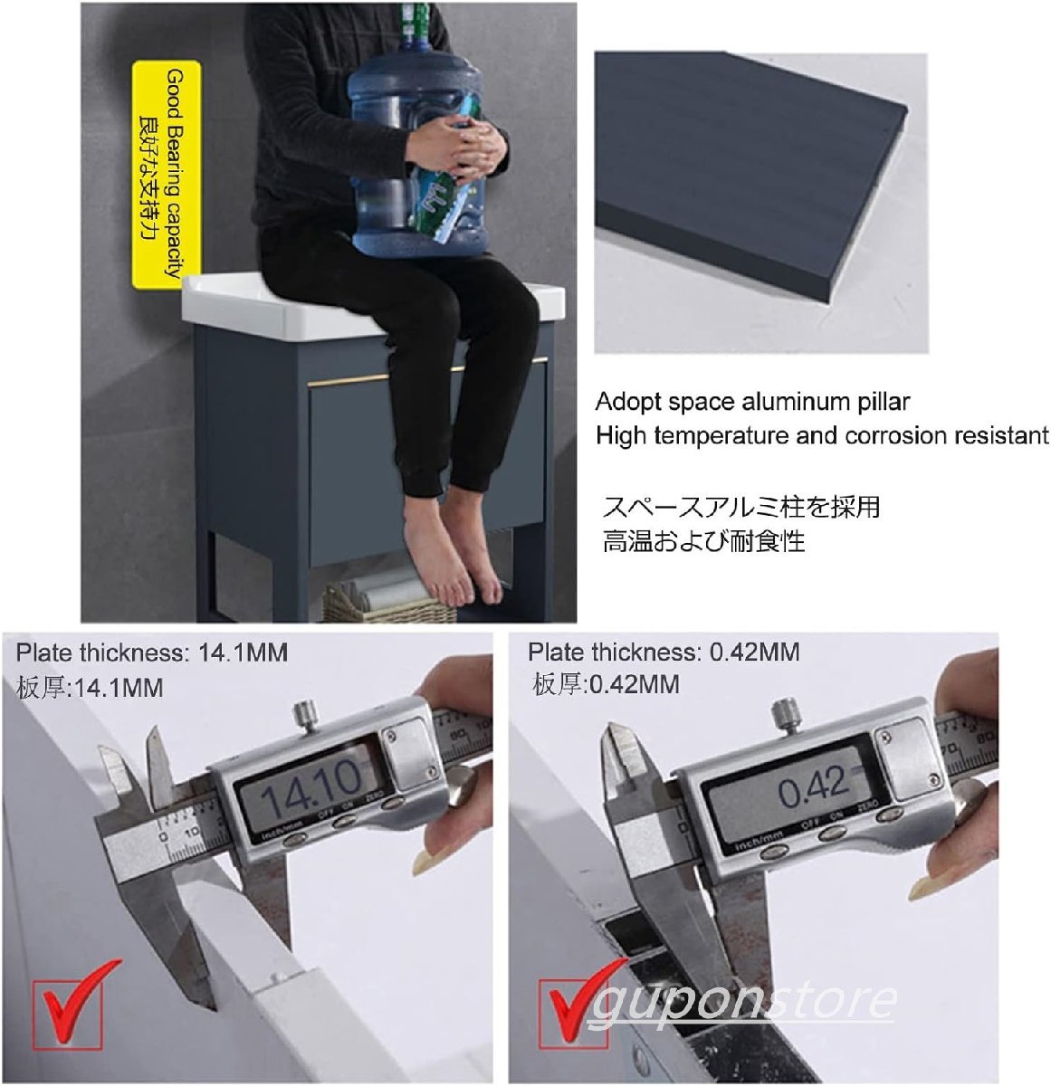 人気推薦★ 洗面台 洗面化粧台 陶器製 アウトドア洗面器手洗い鉢手洗い鉢器多機能の 洗面ボール キッチンシンク、ミラーキャビネット シン_画像6