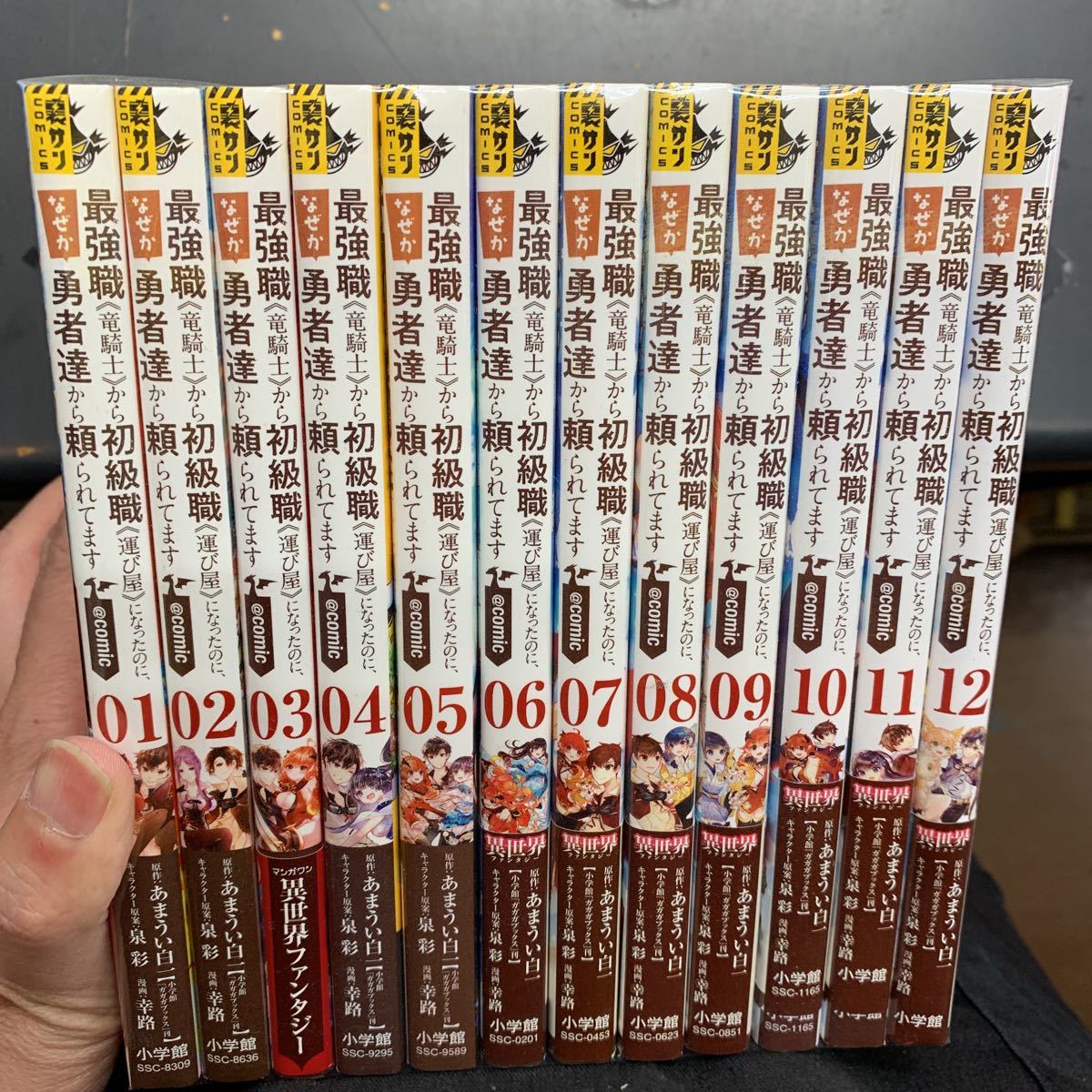 即決　最強職《竜騎士》から初級職《運び屋》になったのに、なぜか勇者達　コミックス　1-12 まで 全巻セット　あまうい白一　原作　泉彩_画像1