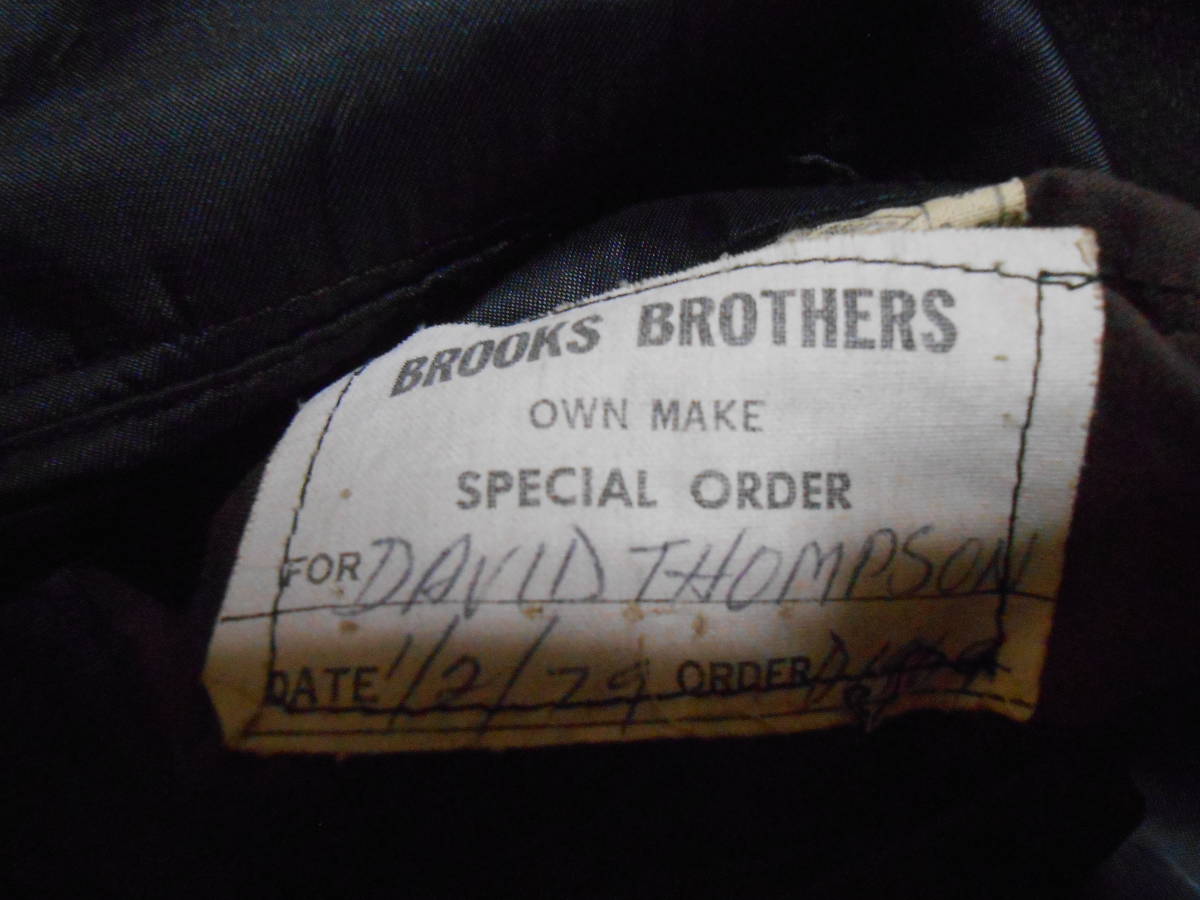 超レア品 BROOKS BROTHERS 米国製別格のビスポーク ビンテージ（70年代）秋冬用 ブラウンのヘリンボーン柄ツイードのスーツ_画像3