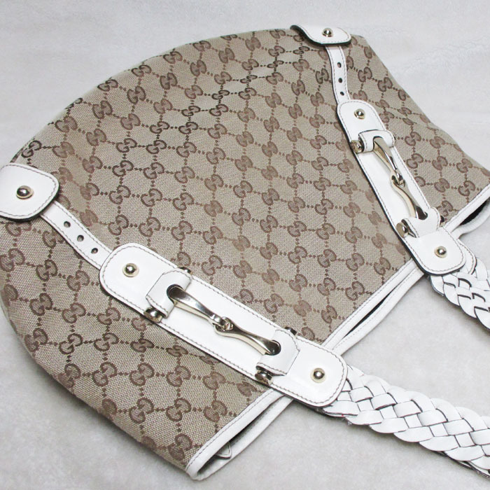GUCCI Gucci GG campus tote bag 162900 beige × ivory leather shoulder bag 